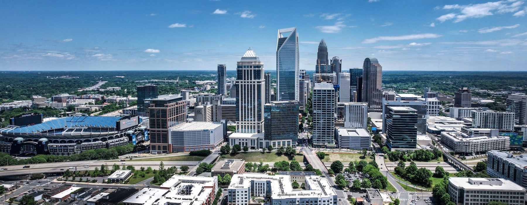 a city with tall buildings